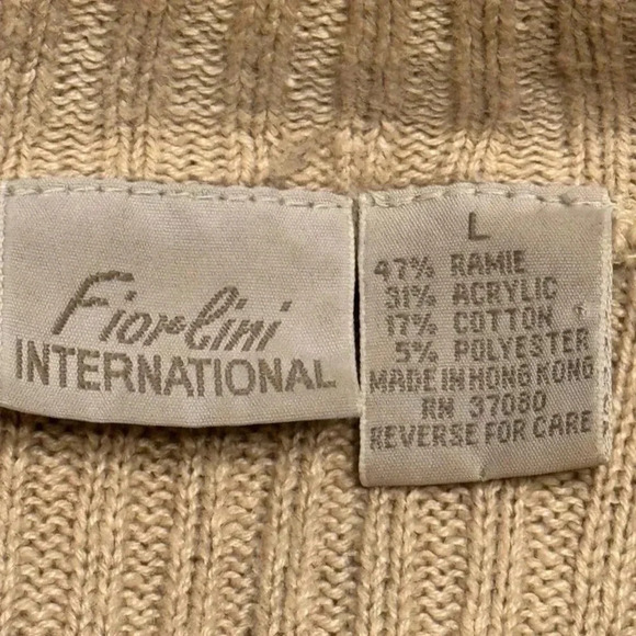 Fiorlini International Women's Beige Fur Trim Vest Jacket Size L - Picture 3 of 3